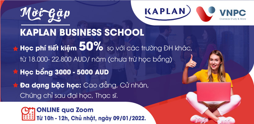 Cơ hội học kinh doanh tại Úc tiết kiệm 50% chi phí cùng Kaplan Business School
