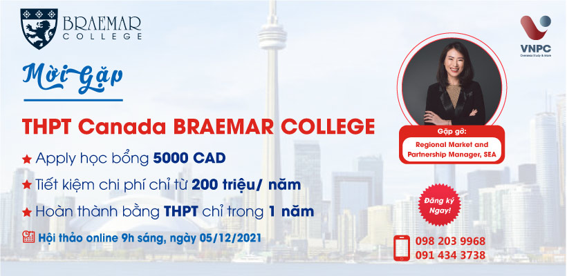 Mời gặp Braemar College: Du học Canada tại trường Top với chi phí hợp lý chỉ từ 200 triệu/năm