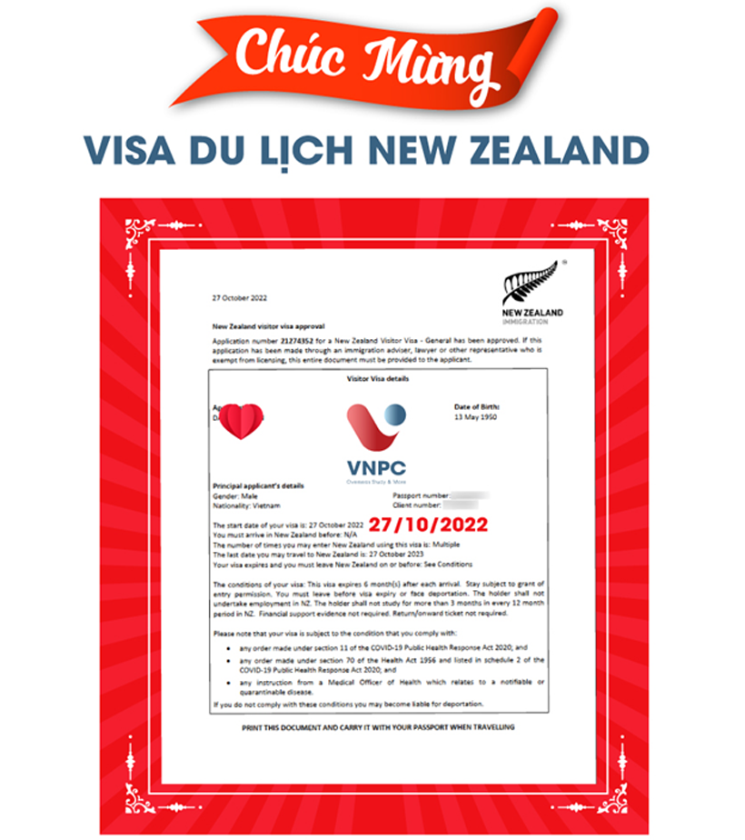 Chia sẻ Case Visa du học Úc 7 ngày siêu nhanh + Visa du lịch New Zealand đầu mùa