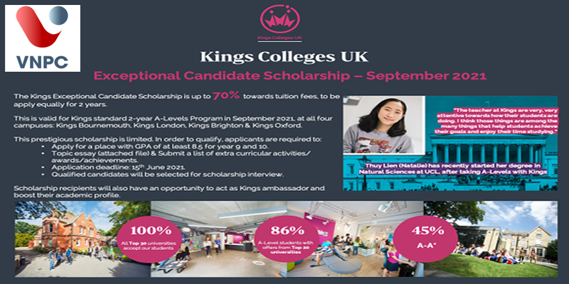 Du học Anh cùng Kings Education – Cơ hội vào TOP 30 đại học hàng đầu Anh Quốc
