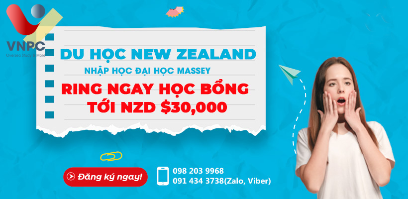 Du học New Zealand: Nhập học đại học Massey - Ring ngay học bổng tới 30.000 $NZD