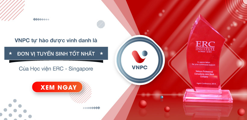VNPC được vinh danh là đơn vị tuyển sinh tốt nhất của ERC Singapore!