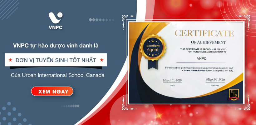 VNPC được vinh danh là đơn vị tuyển sinh tốt nhất của Urban International School Canada
