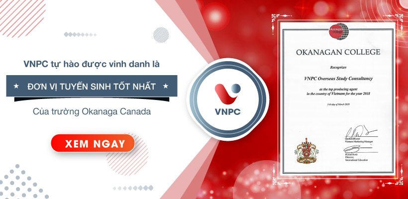 VNPC tự hào là đơn vị tuyển sinh tốt nhất của cao đẳng Okanagan, Canada