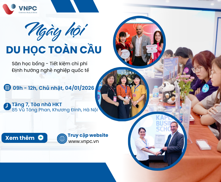 Ngày hội du học toàn cầu 2026: Săn học bổng – Tiết kiệm chi phí – Định hướng nghề nghiệp quốc tế