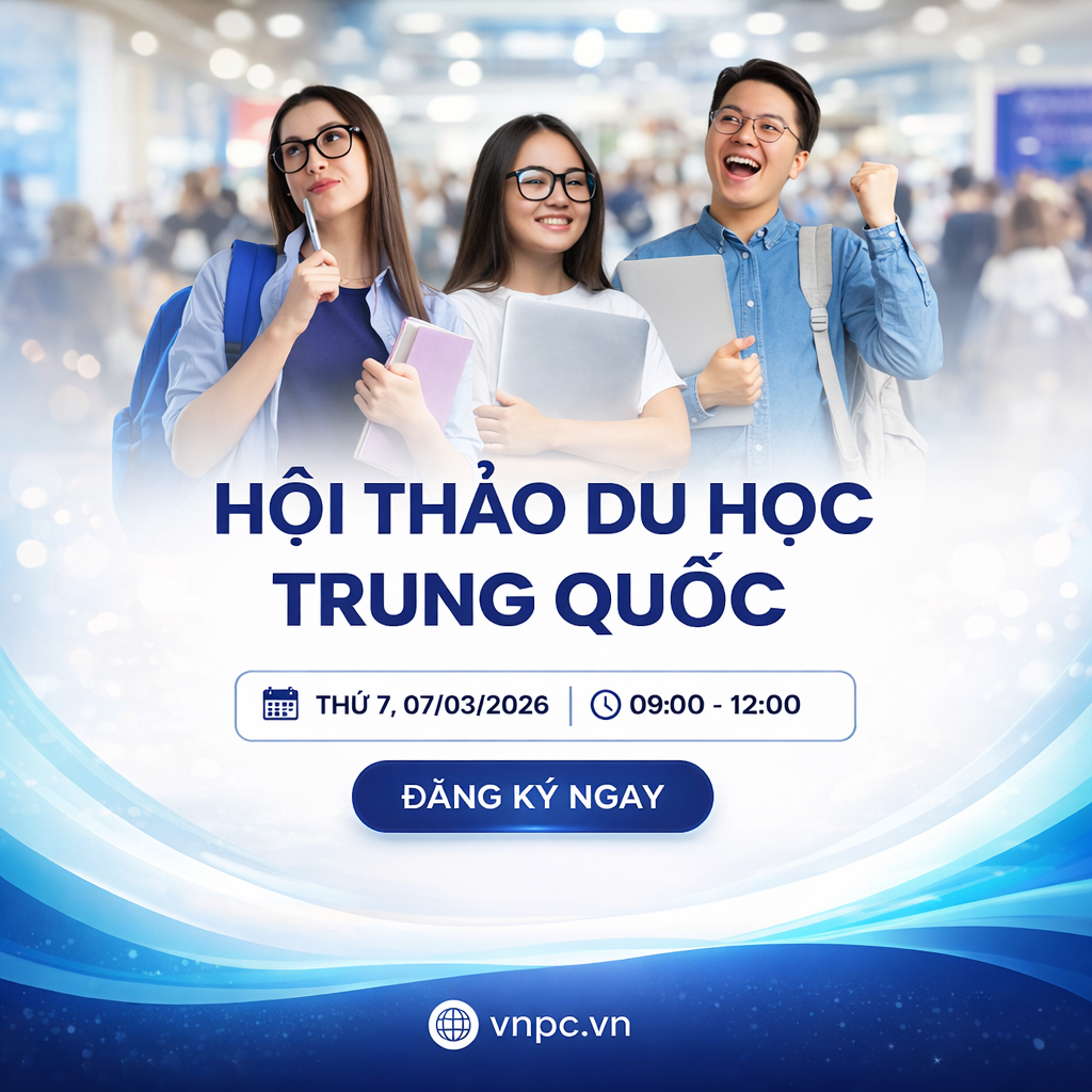 Hội thảo Online: Du học Trung Quốc 2026 – Săn học bổng giá trị cao cùng VNPC