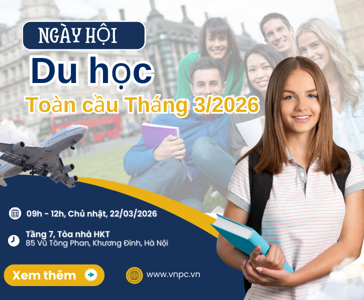 Ngày hội Du học Toàn cầu Tháng 3/2026: Lộ Trình Rõ Ràng - Học Bổng Hấp Dẫn - Visa Vững Chắc