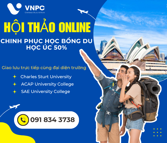 Hội Thảo Online: Chinh Phục Học Bổng Du Học Úc 50%