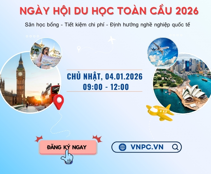 Ngày hội du học toàn cầu 2026: Săn học bổng – Tiết kiệm chi phí – Định hướng nghề nghiệp quốc tế